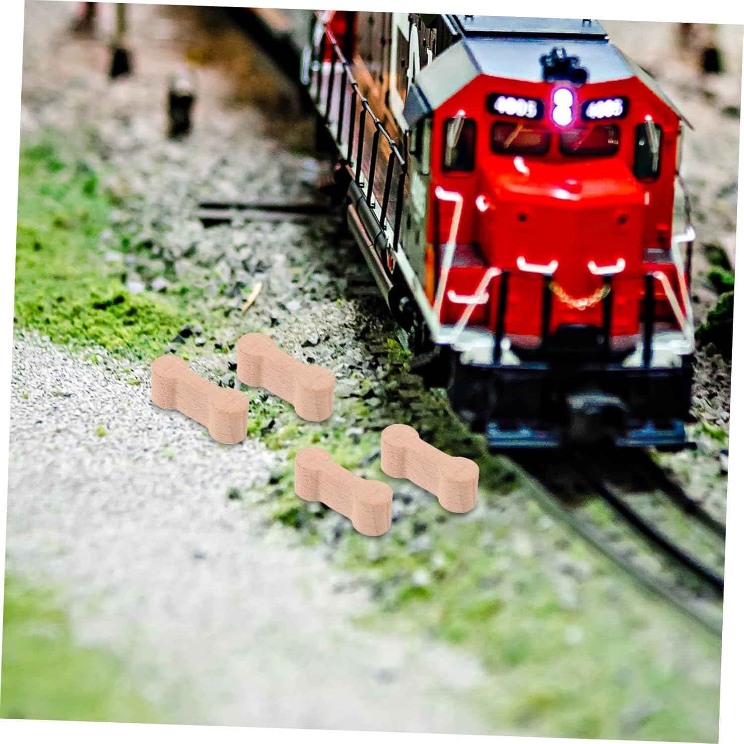 NAMOARLY 10Pcs Wooden Train Tracks Connectors Track Connectors Wooden Train Connectors Adapters