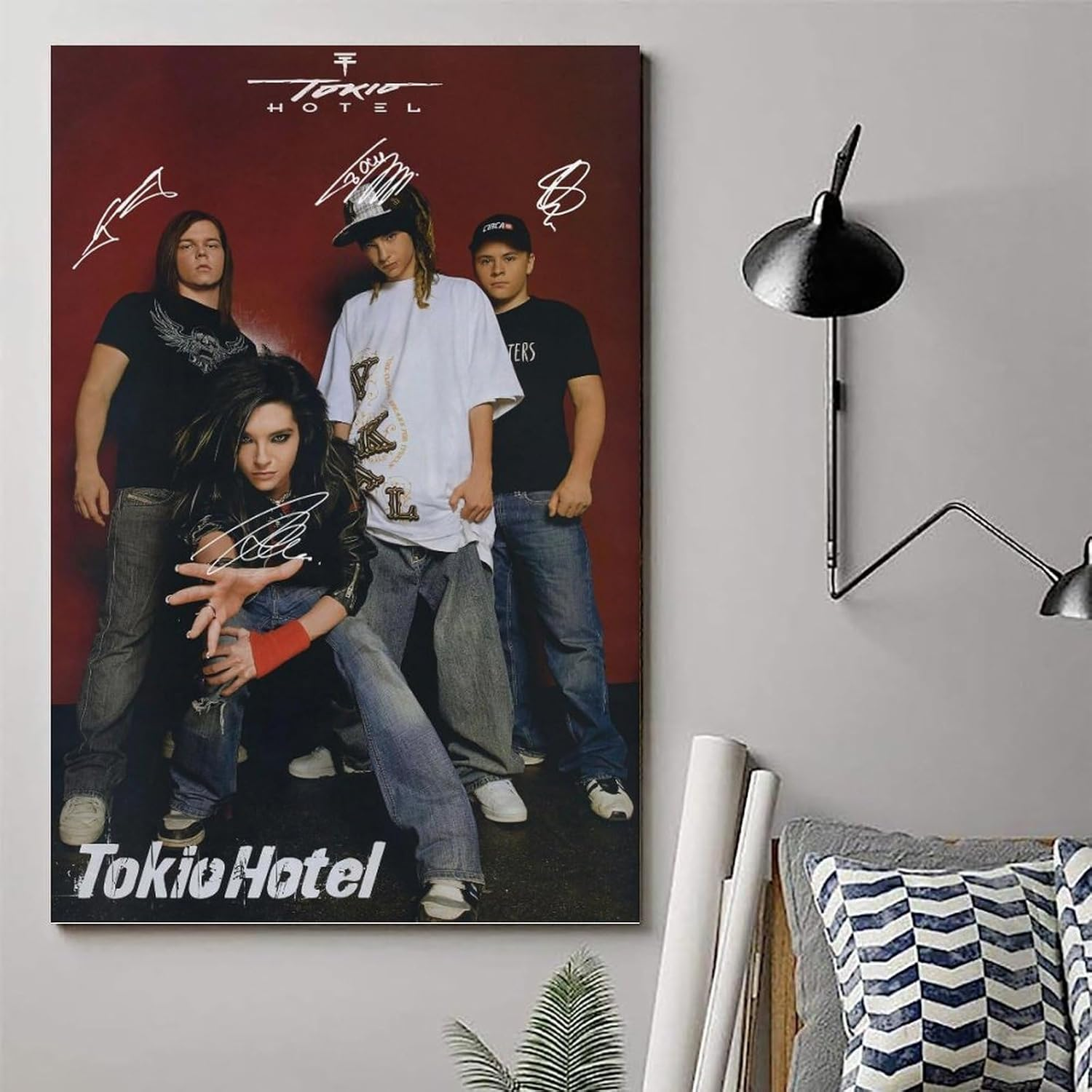 Band Signature Tok-Io Poster Rock Hotel Poster Canvas Painting Wall Art Picture Home Decor Print for Bedroom Living Room Dorm Study Bar Office 12X18Inch(30X45Cm) - Style image number 6