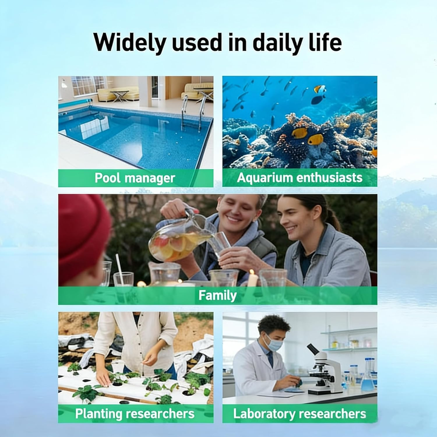 Digital Ph Meter, 0.01Ph High Accuracy Pen Type Ph Tester for Household Drinking, Pool, High Accuracy Digital Ph Tester with UL Certification and 3 Ph Calibration Powders image number 6