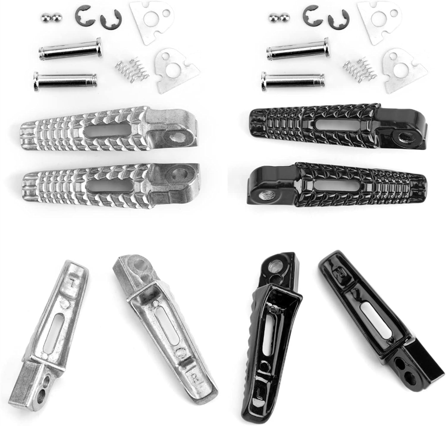 For Suzuki GSXR600 GSXR750 2006-2014 GSXR1000 2005-2014 Motorcycle Rear Foot Peg Footrest Motor Accessories Parts Foot Rests (Color : Silver)