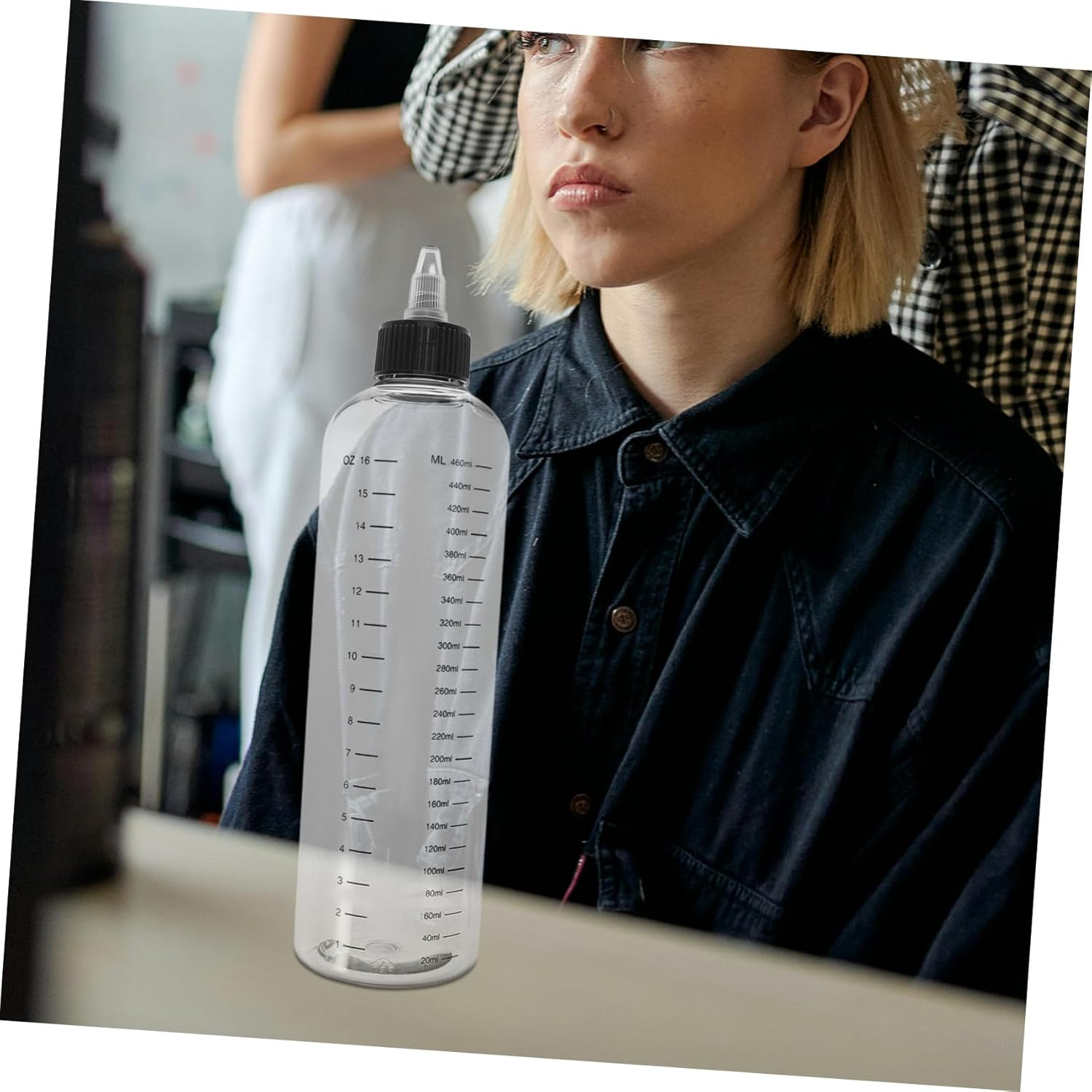 SOLUSTRE Hair Dye Applicator Bottles 2Pcs 460Ml Squeeze Bottles Measurement Marks for Accurate Color Mixing and Scalp Application for Salon Use image number 5