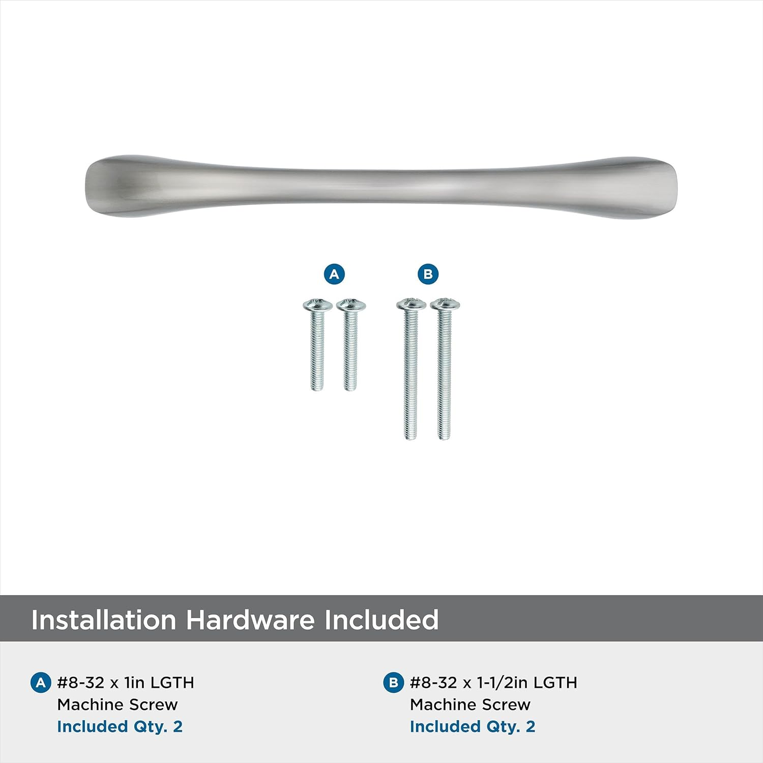 Amerock Allison Value 3-3/4 in (96 Mm) Center-To-Center Satin Nickel Cabinet Pull image number 1