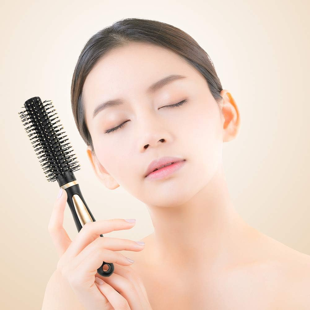 5 Pieces Hair Brush Set Detangling Brush Paddle Brush round Hair Brush Tail Comb Wet Dry Brush for Women Men Hair Styling (Black) image number 4