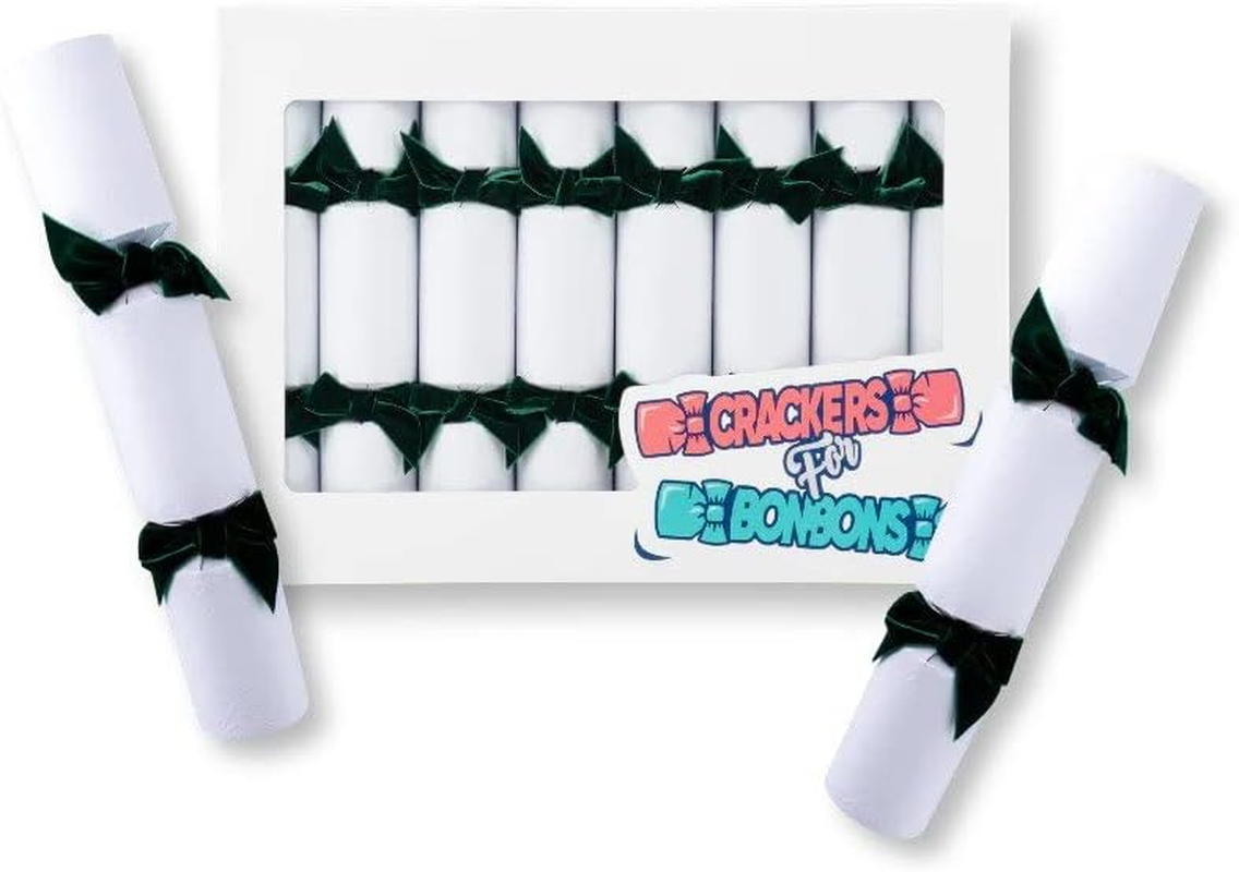 Luxury, Christmas Snowfall | Handmade Crackers | Navy Blue Bow | Pack of 8 image number 4