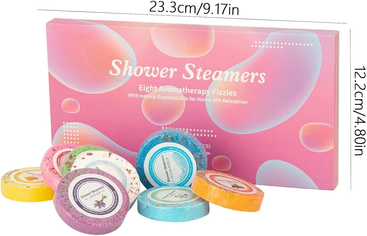 Shower Tablets, Natural Bath Bombs Steamers - Scented Aromatherapy Shower Bath Bombs, Slimming Foot Soak, Body Restore Shower Steamers for Stress Relief Pochy image number 5