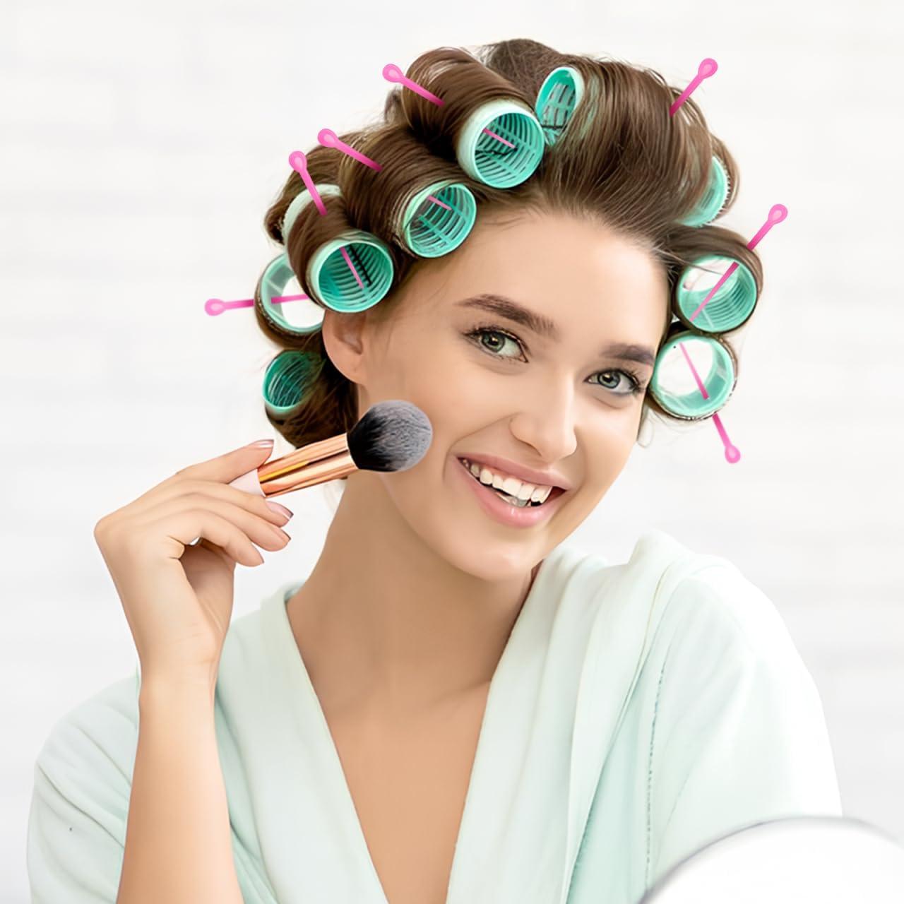 VICASKY Pack of 180 Curlers, Spiral Curls, Accessories, Needles, Perm Needles, Reusable Hair Styling, Plastic, Secure Attachment, DIY Curls, Perm, Random Colour, 7.5 Inches