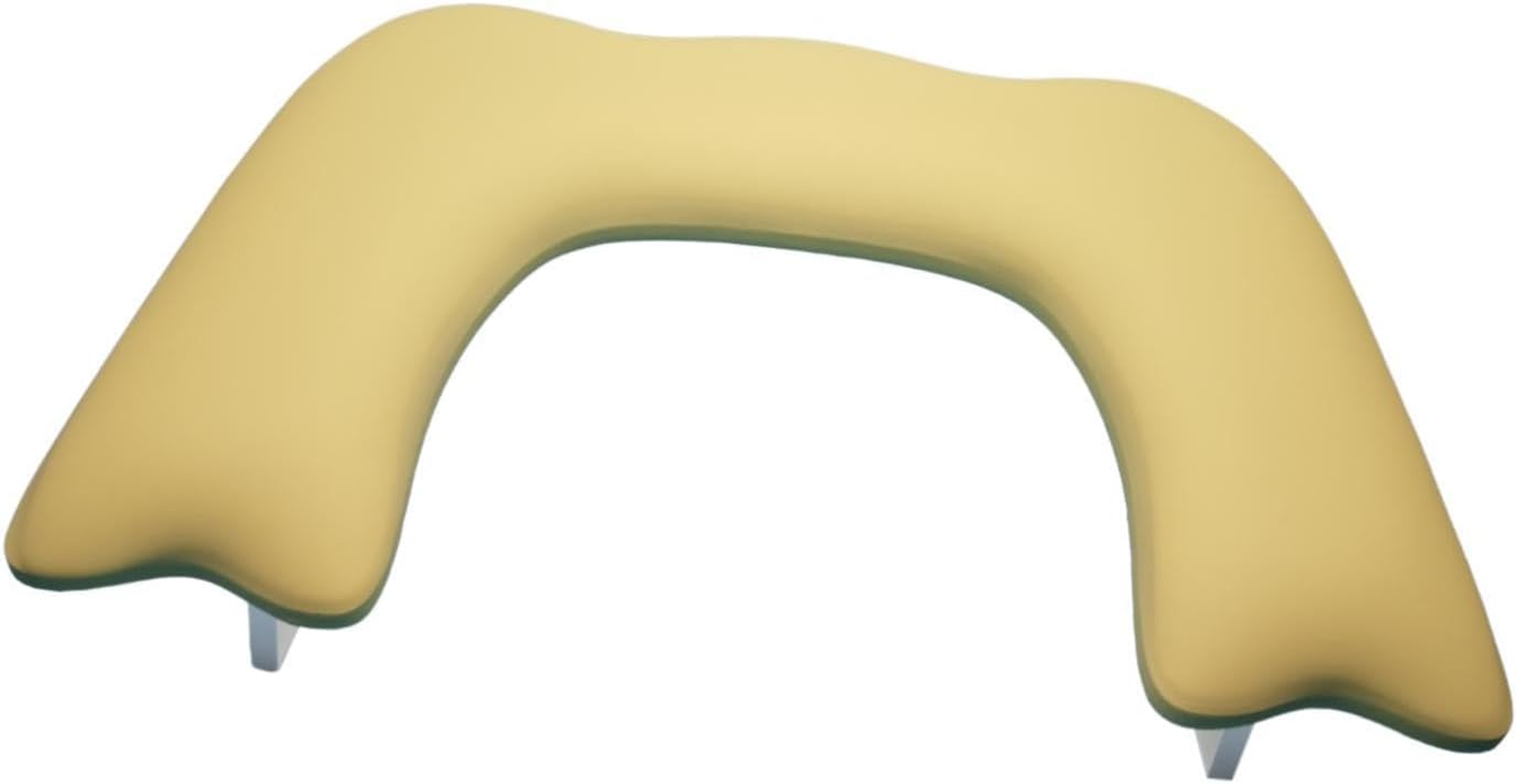 Eigell Nail Art Hand Rest Soft Comfortable Professional Non Slip Nail Table Station Nails Art Accessories for Beginner Makeup Tool, Yellow