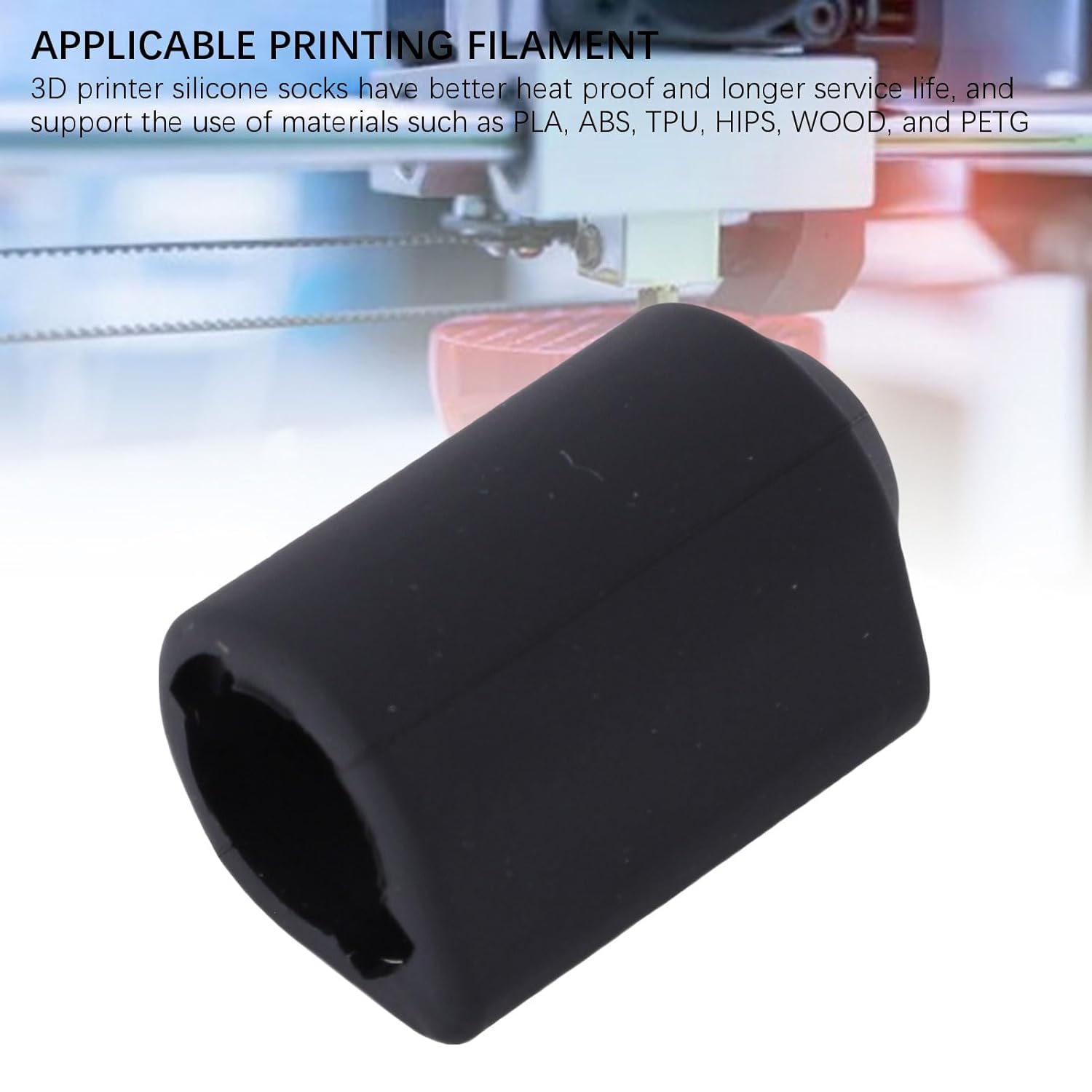 Cryfokt 5 Pcs 3D Printer Accessories Silicone Socks Heater Block Cover Fit for K2 Plus, Hi Combo, Hotend Part Insulate Protect Hot End Nozzle Print Head Silicone Cover