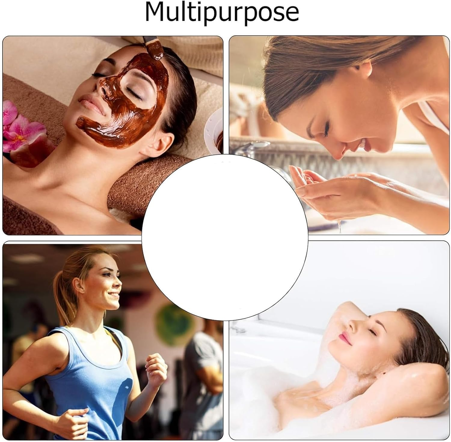 Pack of 4 Metal Headbands, 2 Pieces Full Circle Stretch Headband Unisex, Black Wave Metal Headband, Comb Flexible Plastic for Outdoor Sports Yoga image number 2