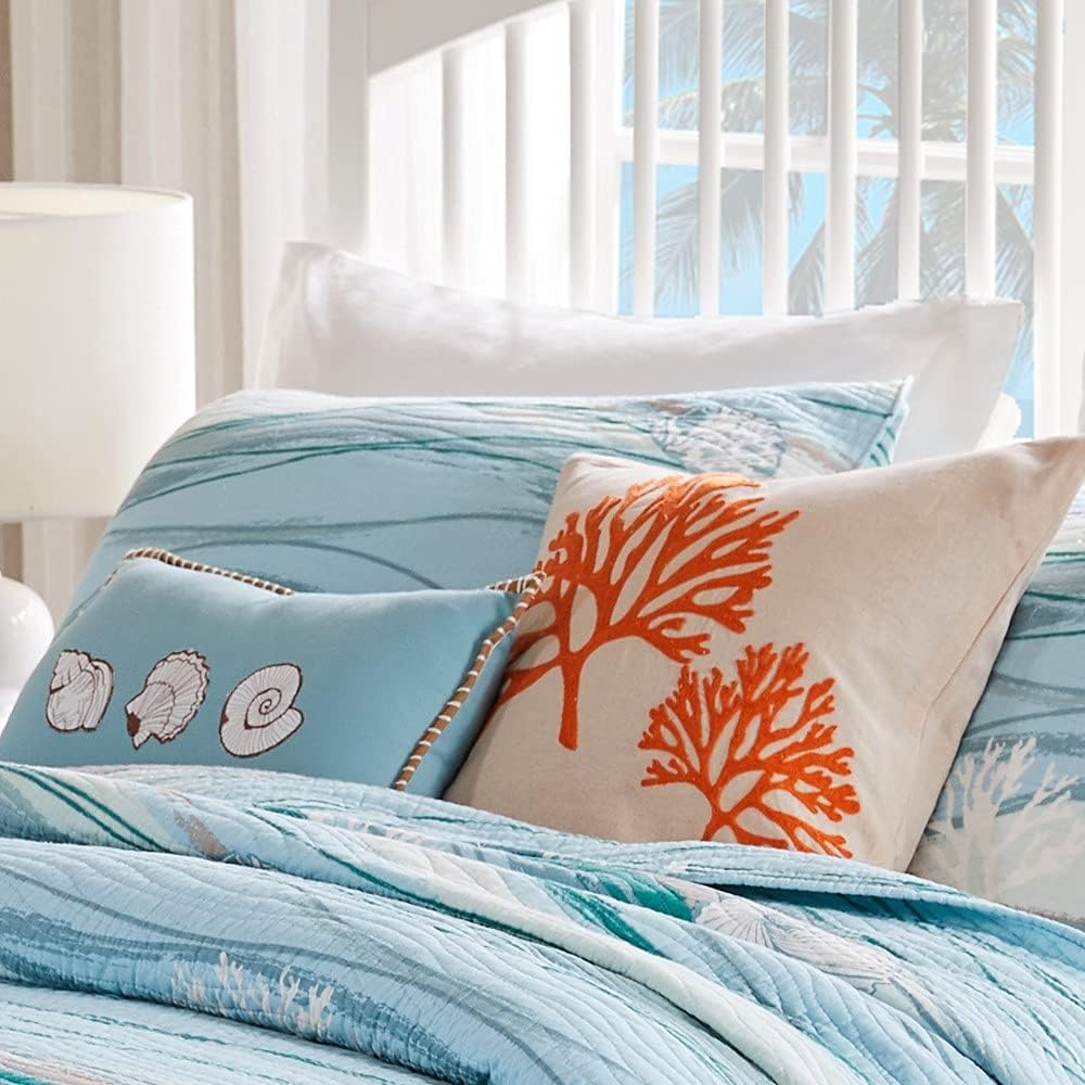 Greenland Home Maui Quilt Set, 4-Piece Twin/Twin XL, Multi image number 4