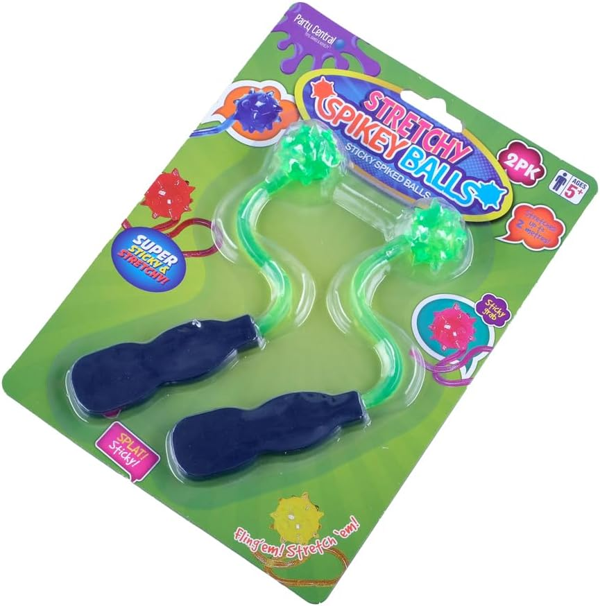Party Central Sticky Stretchy Spikey Snapper Slapper Ball (Pack of 2) image number 4