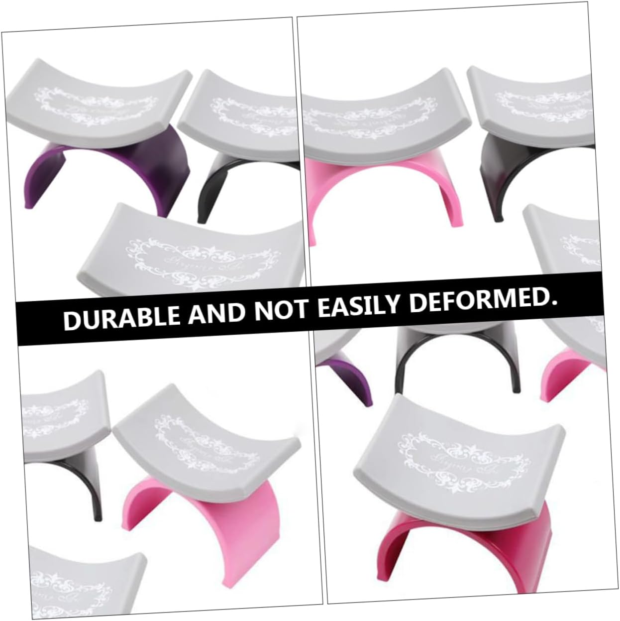 DONFAMDS Portable Silicone Manicure Hand Pillow U Shape Nail Rest Cushion Soft Removable Hand Support for Nail Techs and Salon Use image number 2