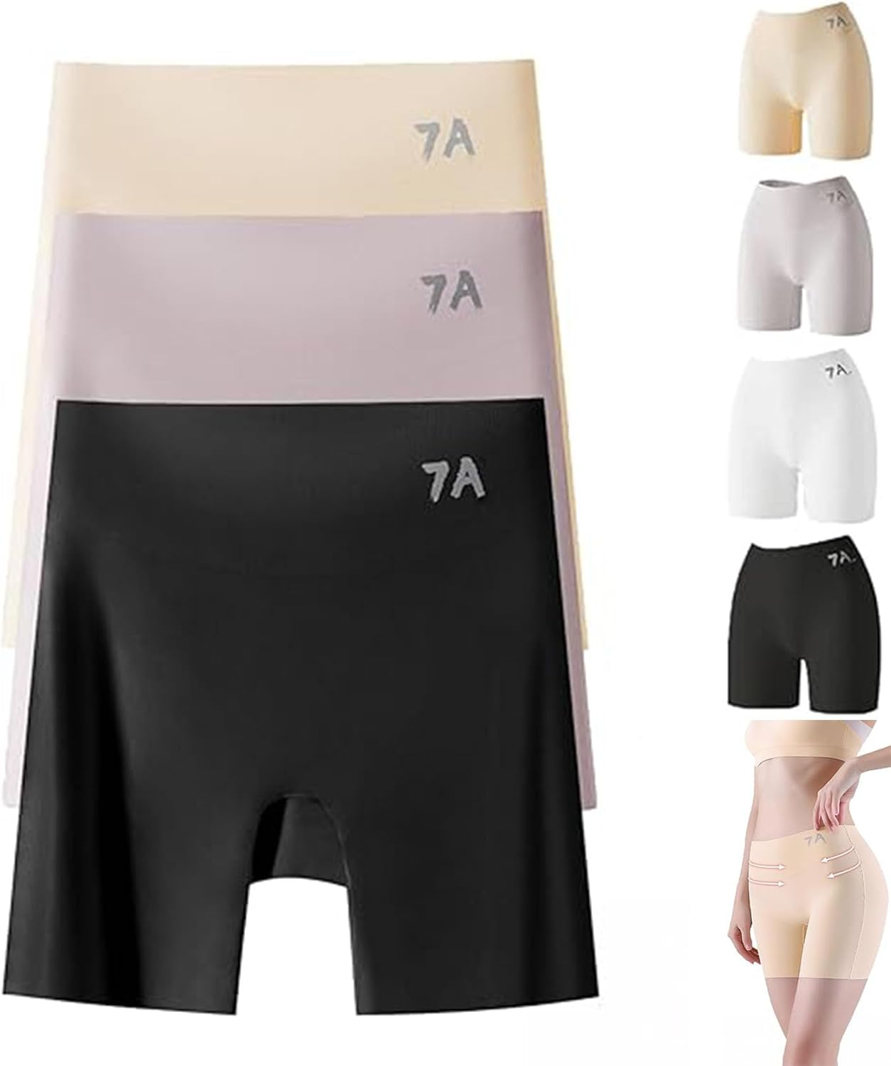 Women High-Waist Ice Silk Underwear with Tummy-Control Hip-Lifting,Ropa Interior De Seda Helada Cintura Alta Mujer 7A image number 6