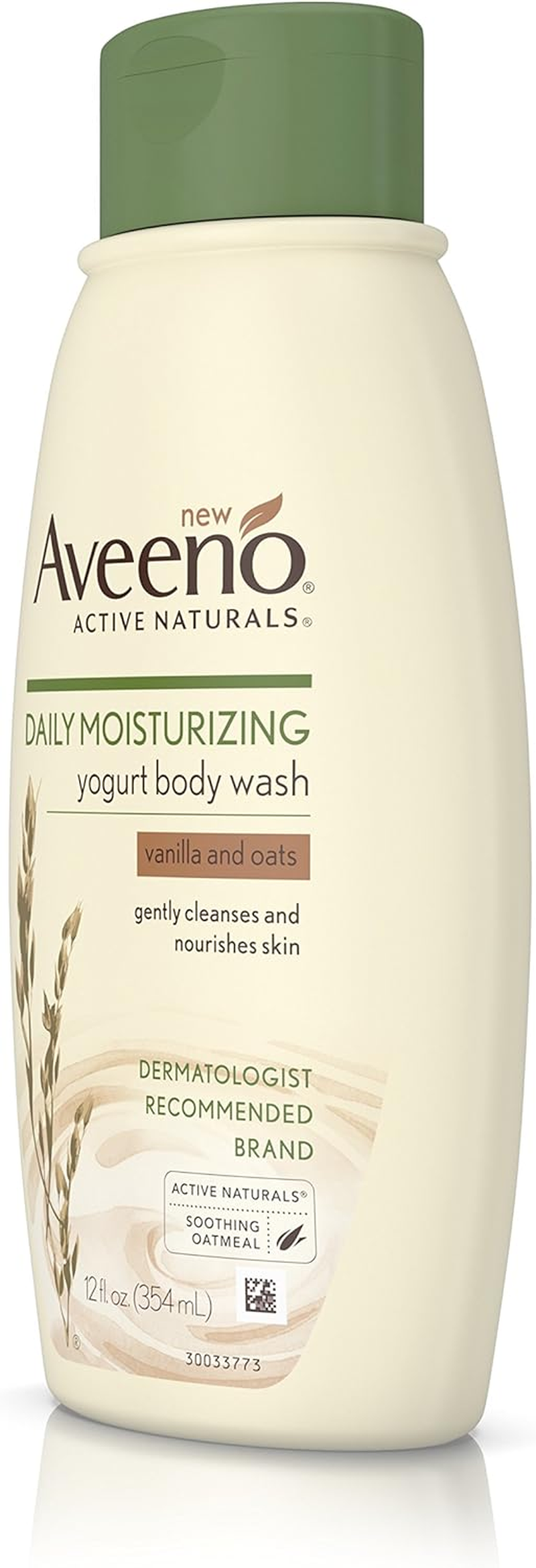 Aveeno Daily Moisturizing Yogurt Body Wash for Dry Skin with Soothing Oat & Vanilla Scent, Gentle Body Cleanser, 12 Fl. Oz (Pack of 3) image number 3