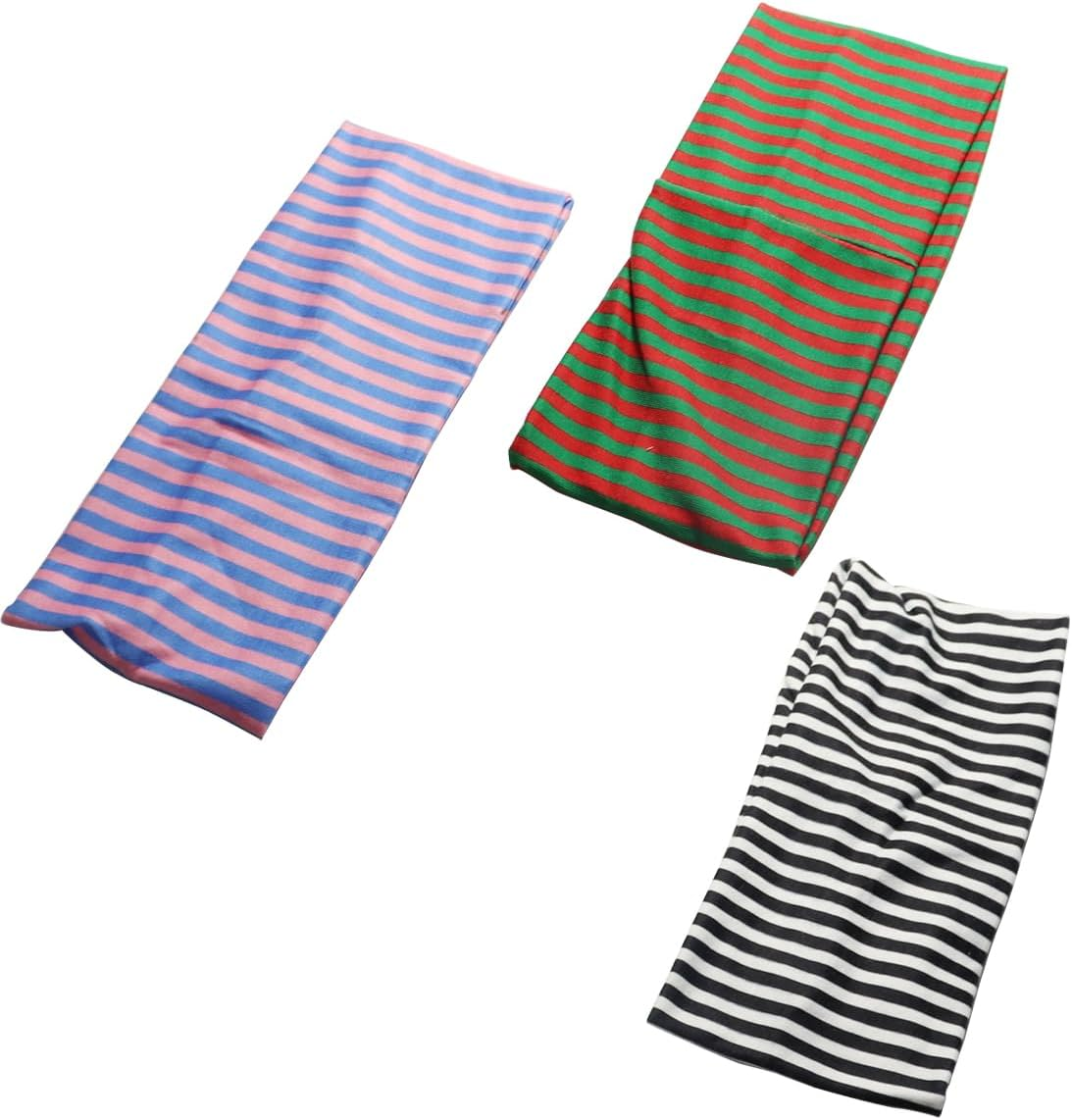 Enwye Headbands for Women, Non-Slip Wide Headbands, Breathable, Sweat-Wicking Hair Bands (Pack of 3, Striped Headband) image number 6