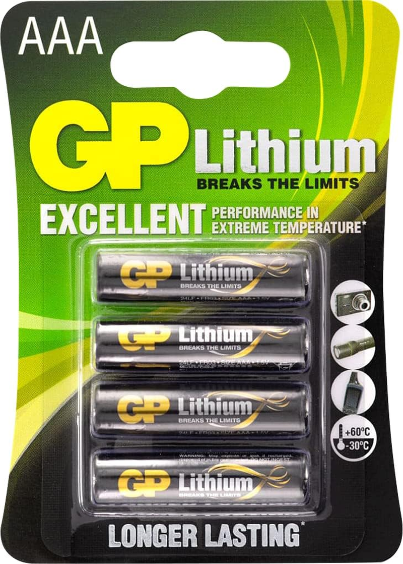 GP 15LC4 1.5V AA Lithium FR6 Batteries 4 Pieces, Black, GPPCL15LF005 image number 2