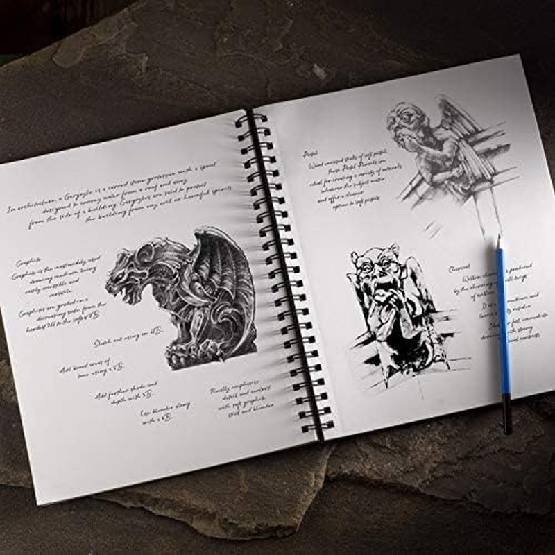 Castle Art Supplies Artists Sketch Books (2 Sketch Pad Pack) 9" X 12", 200 Sheets of Sketch Paper Ideal for Drawing and School Supplies - Acid Free and Excellent Value image number 5