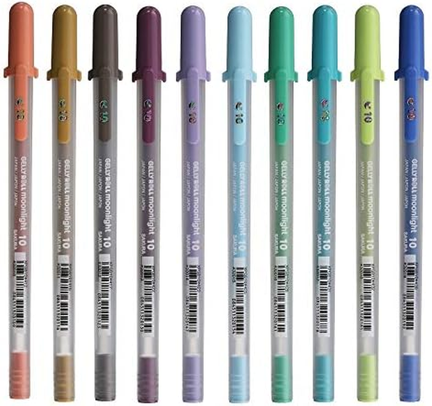 Sakura Gelly Roll Moonlight Assorted Colour Set 10 Opaque Shades image number 4