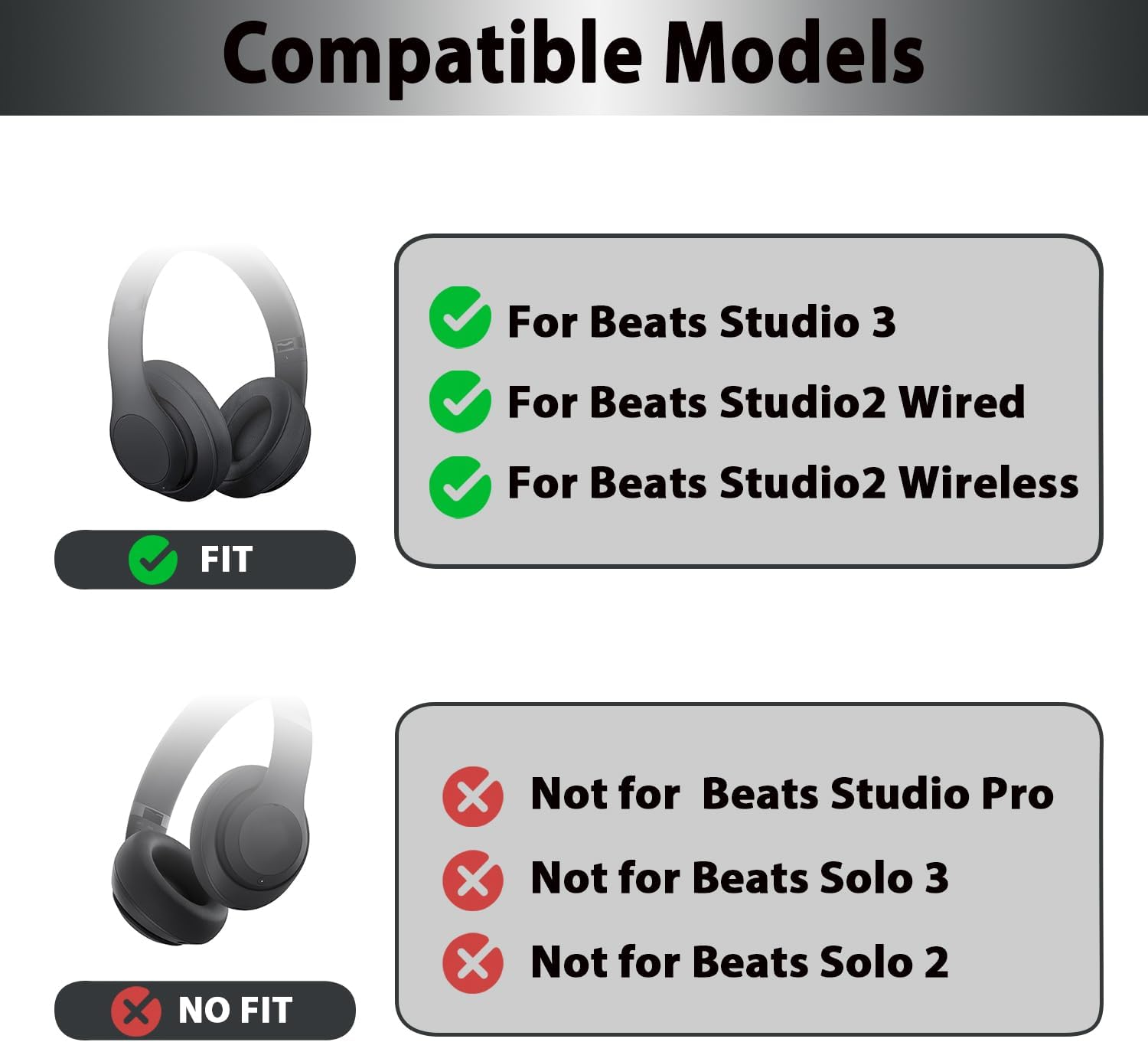 Studio3 Replacement Earpads Ear Pads Soft Protein Leather Cushion Cups Cover Compatible with by Dr.Dre Studio 2.0 Studio 3 B0500 B0501 Wired Wireless Over-Ear Headphones (Black)&hellip; - Ceramic Pink image number 4