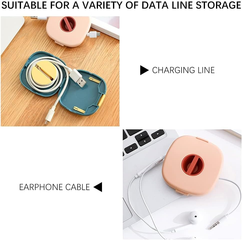 3PCS Cable Management, Retractable Portable Cord Organizer, 3 Colors Flexible Cable Organizer for Home Office Classroom (Square) image number 4