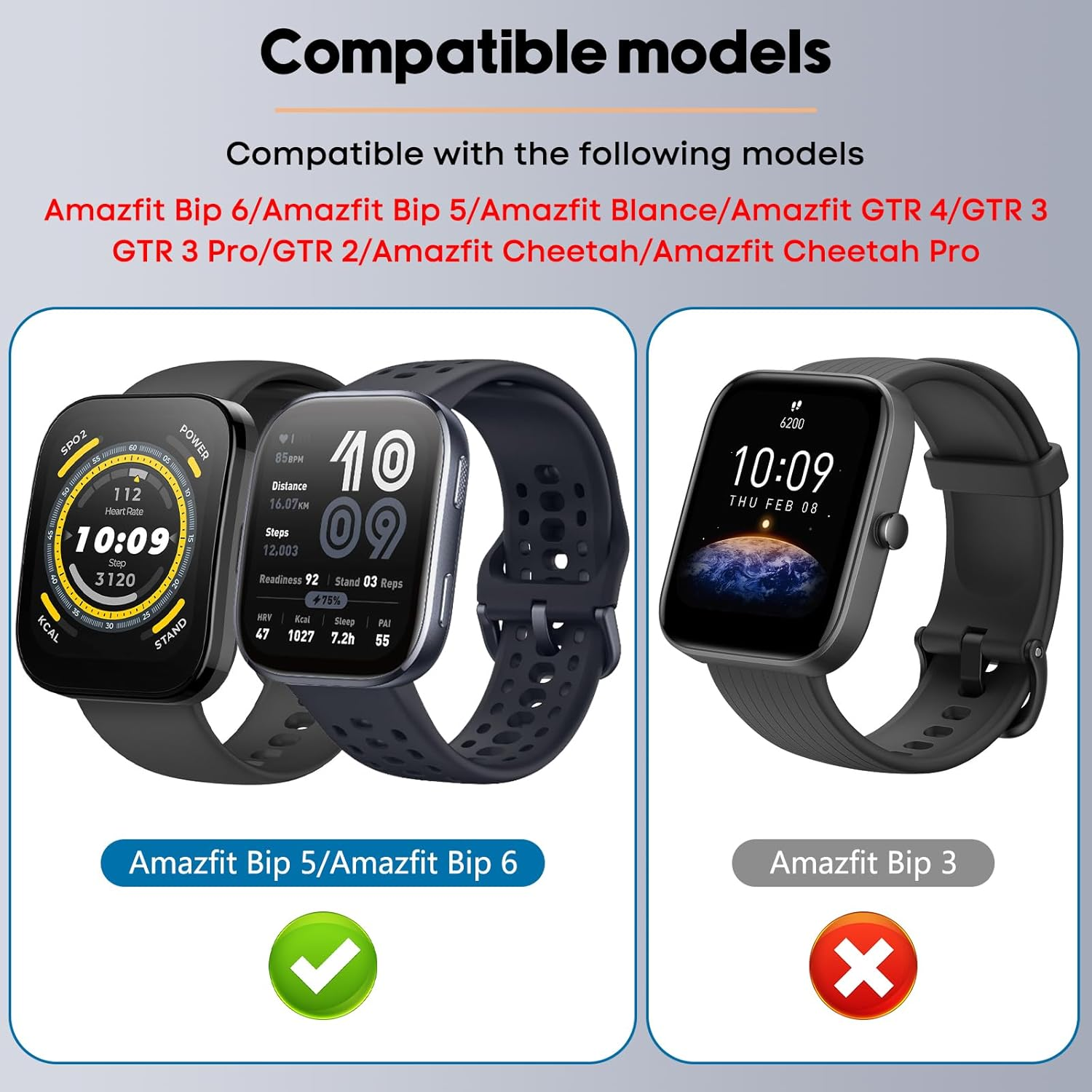 Rensheng 22MM Stainless Steel Strap Compatible with Amazfit Bip 6 Bracelet,Replacement Metal Strap for Amazfit Bip 6 Strap image number 4