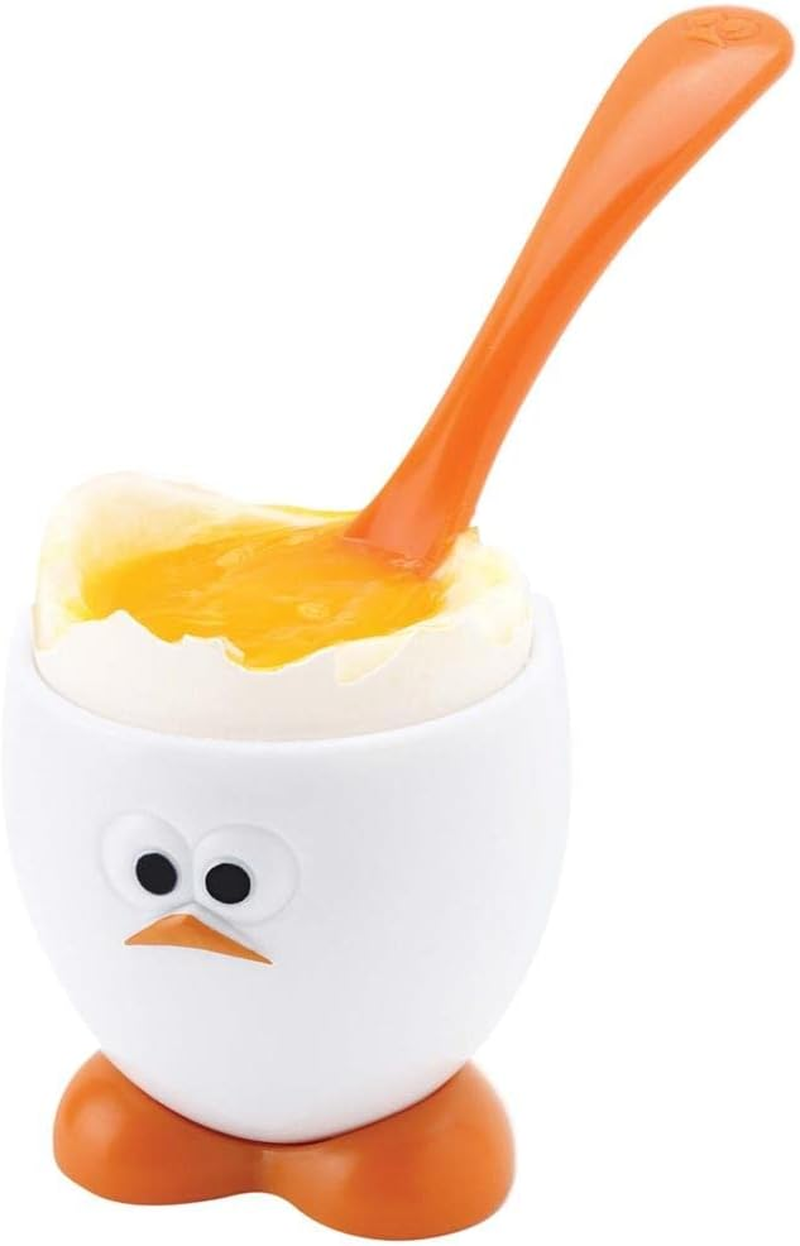 Joie Egg Head Cup and Spoon Set, One Size, White, 1 Piece image number 2