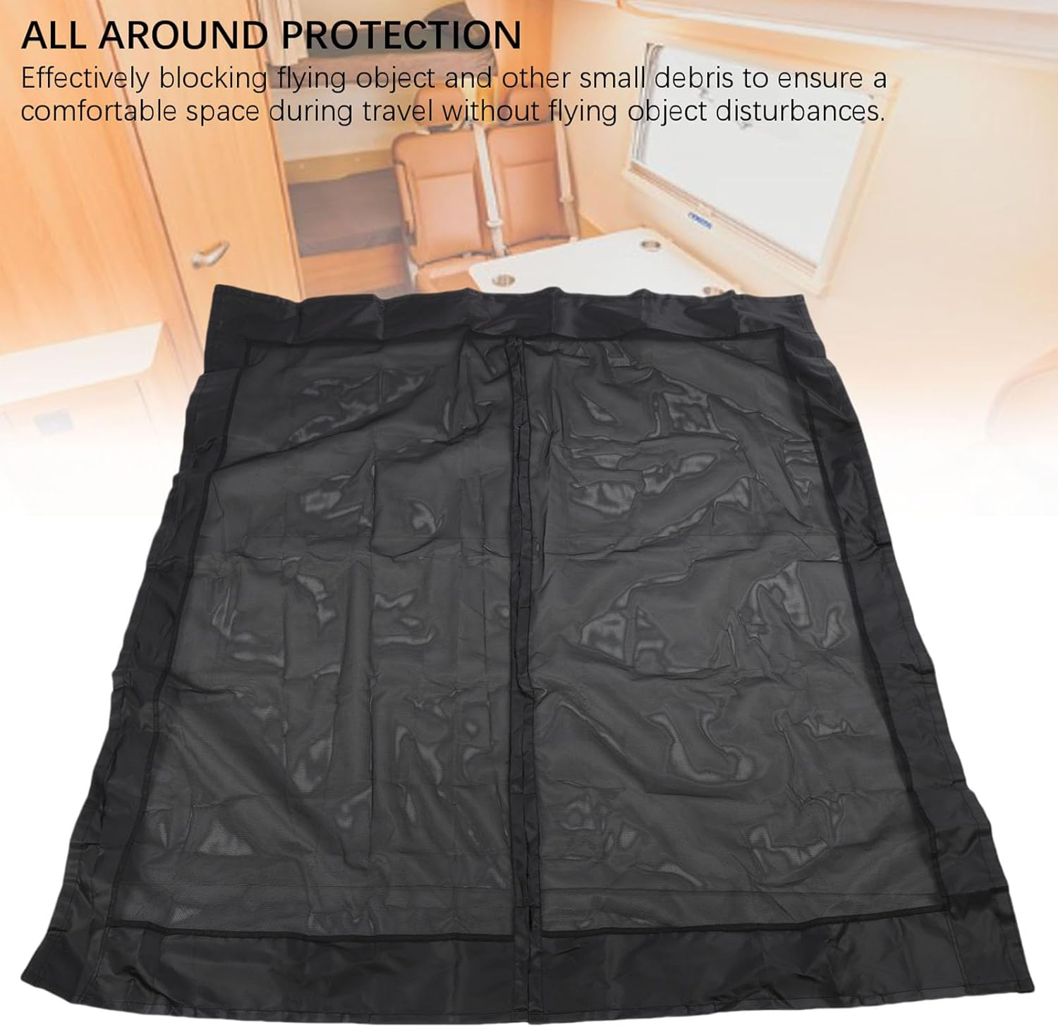 Cryfokt Universal RV Van Screen Curtain, Magnetic Rear Door Privacy Protection with RV Door Fly Screen, for Different Vehicle and Door Types, Travel Experience (71In*59In) image number 6
