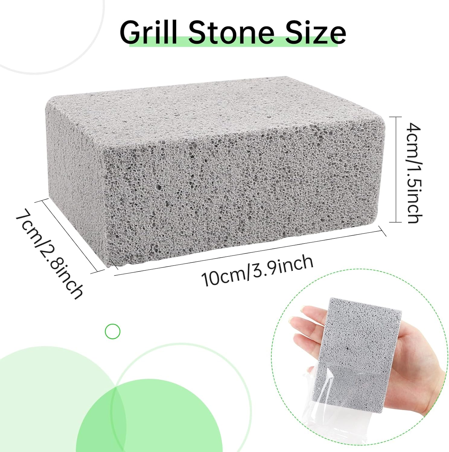 Pumice Stones for Cleaning 8 Pack Grill Griddle Cleaning Brick Block for Removing BBQ Grills, Racks, Flat Top Cookers, Pool image number 2