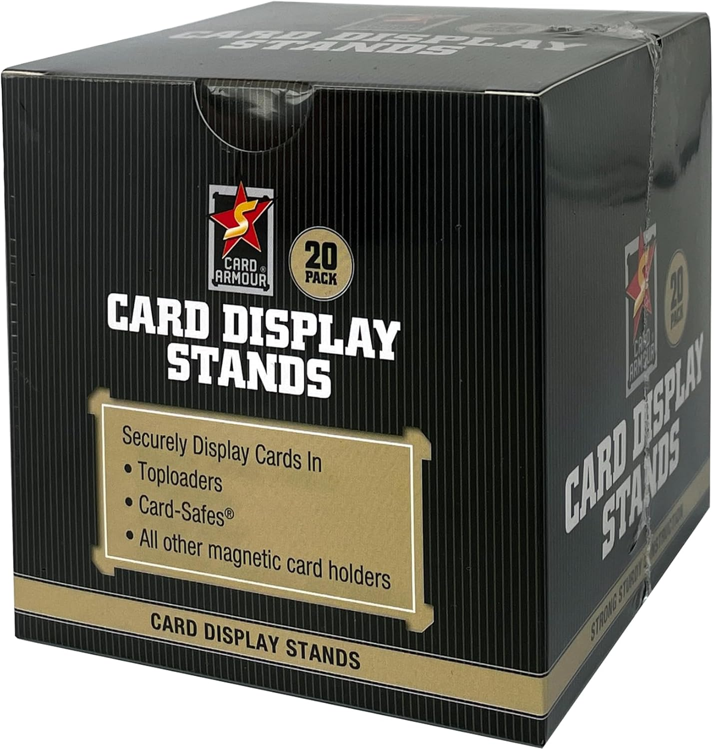 Box of 20 Card Armour Card Display Stands for Top Loaders, Magnetics, or Screwdowns