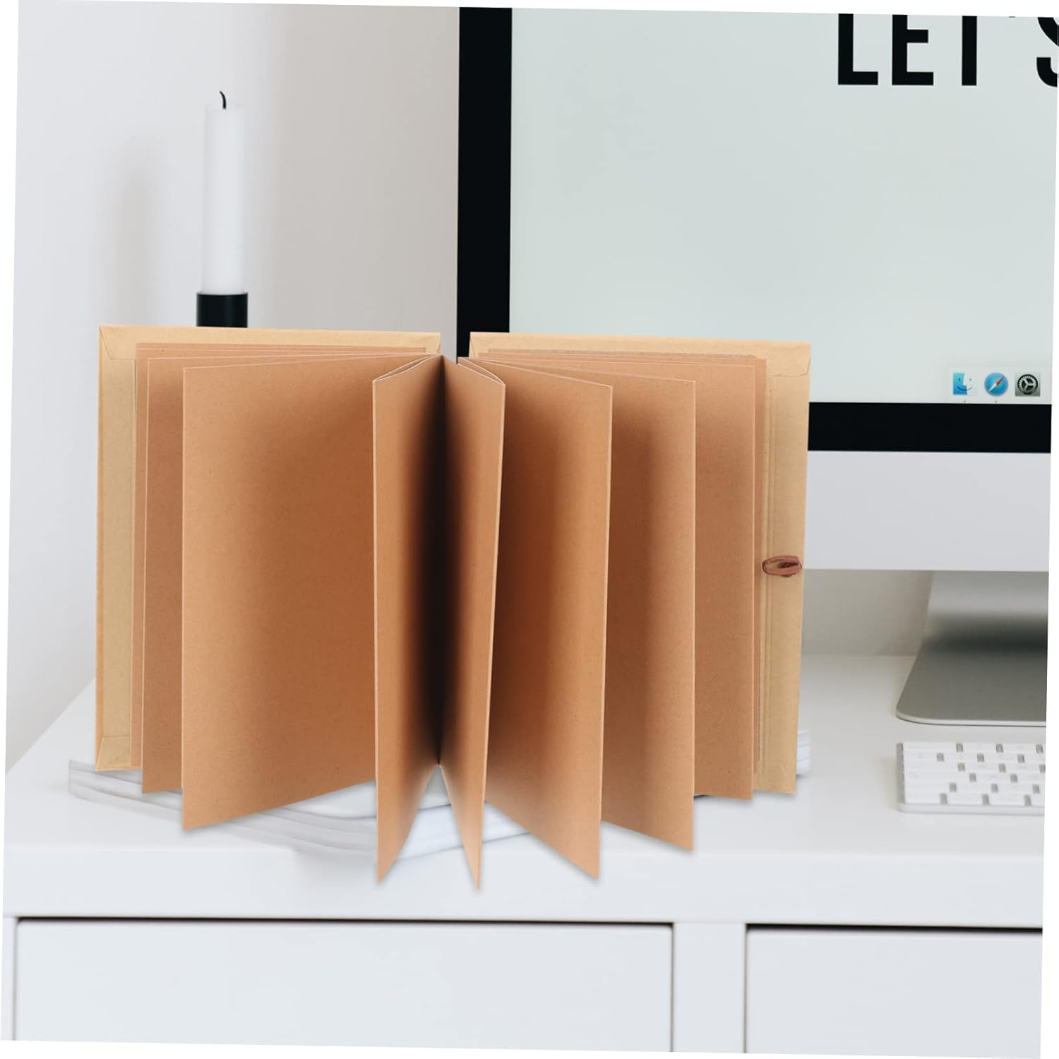 Mobestech Romantic Accordion Style Scrapbook Photo Album Kit Balloon Pattern Cover for Birthday Christmas image number 6