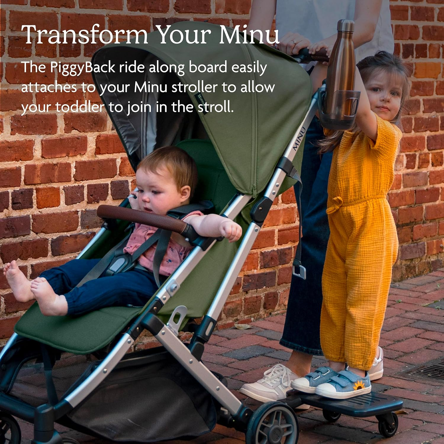 Uppababy Piggyback Ride-Along Board for Minu and Minu V2 / Quick Attachment for Toddlers to Stand + Stroll image number 1