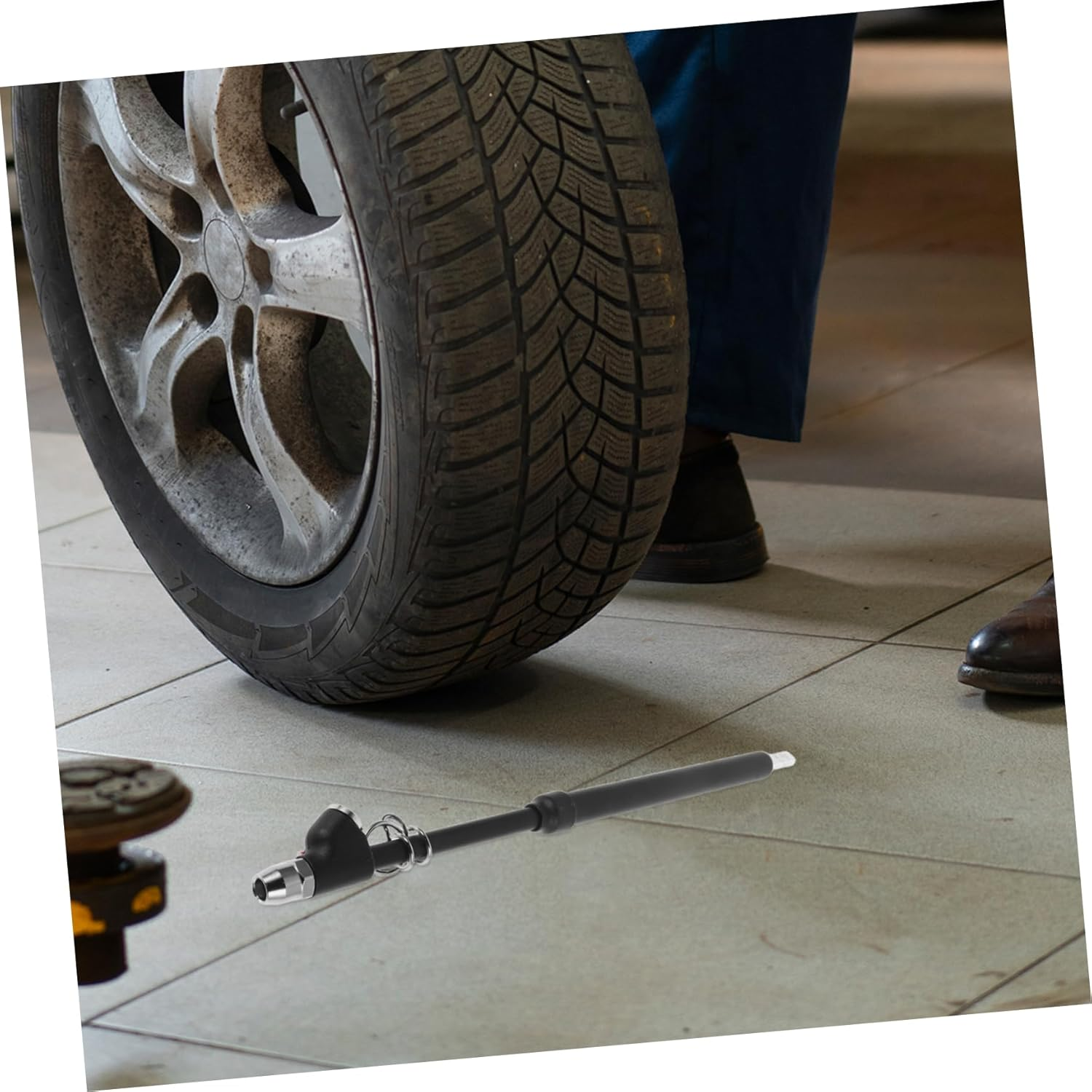 BUGUUYO Heavy Duty Dual Head Tire Pressure Gauge for Trucks Cars Rvs and Bikes Accurate Metal Wheel Gauge Tester with Dual Scale Pen Design Durable Construction for Safe Long Distance image number 1