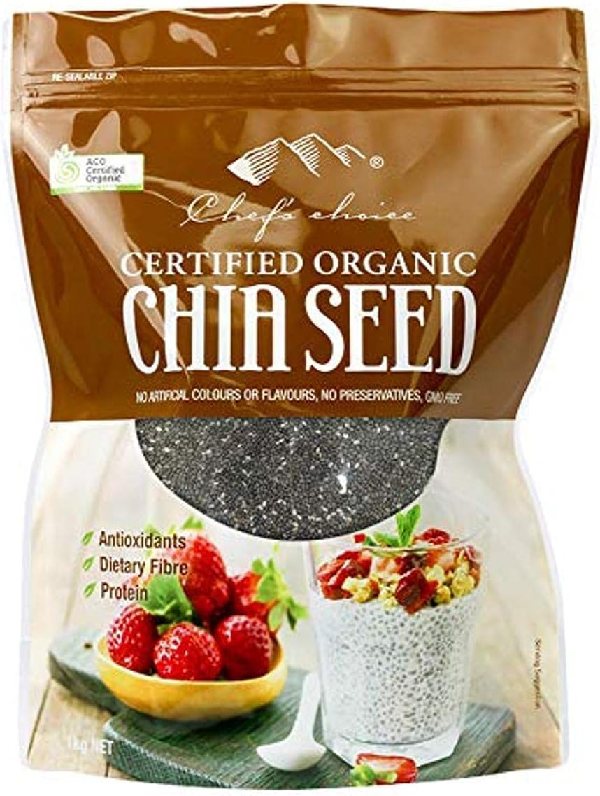 Chef'S Choice Organic Black Chia Seeds 1 Kg