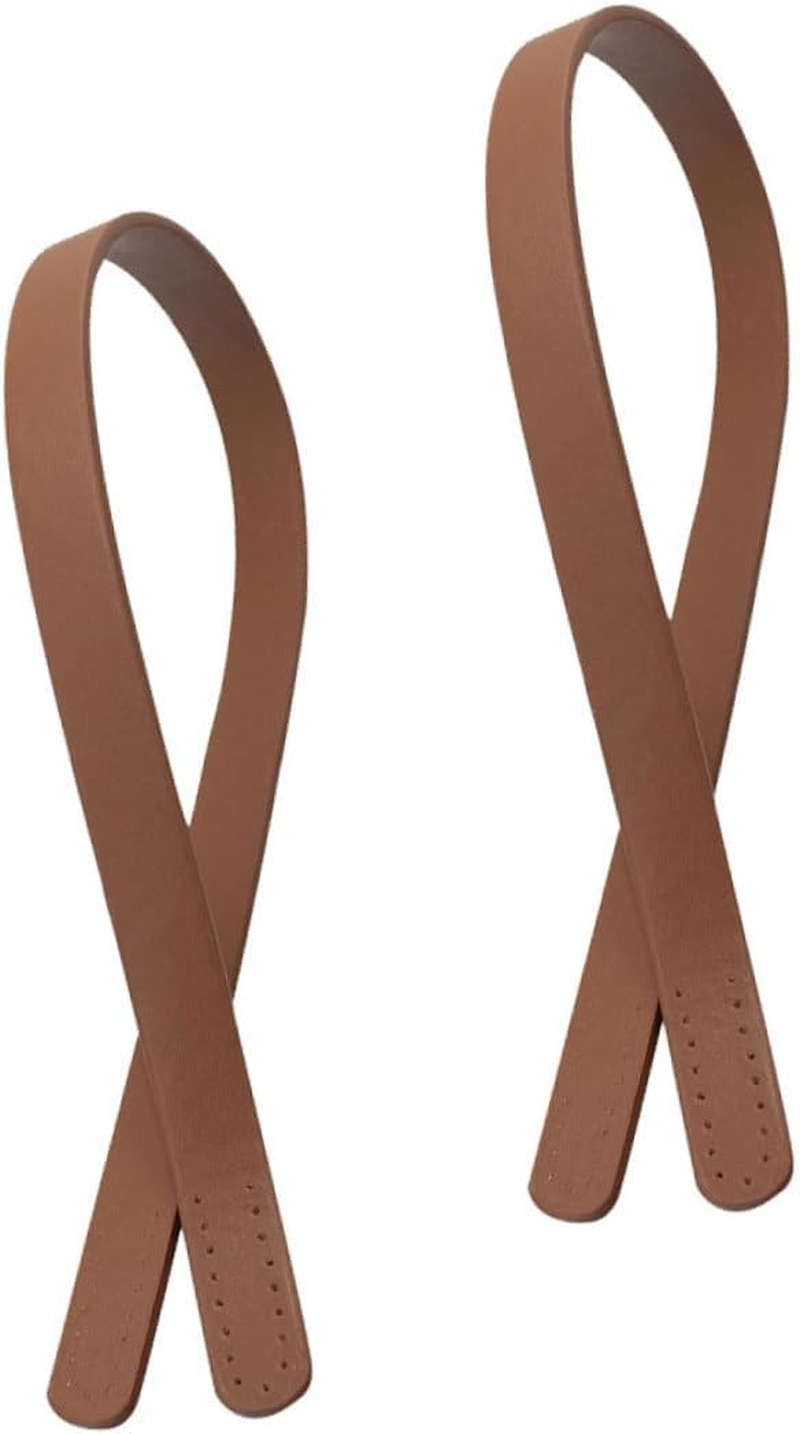 TEHAUX 4Pcs Pu Leather Bag Strap Replacement Handbag Belt for Women Ladies DIY Tote Bag Strap Porous Handstitch