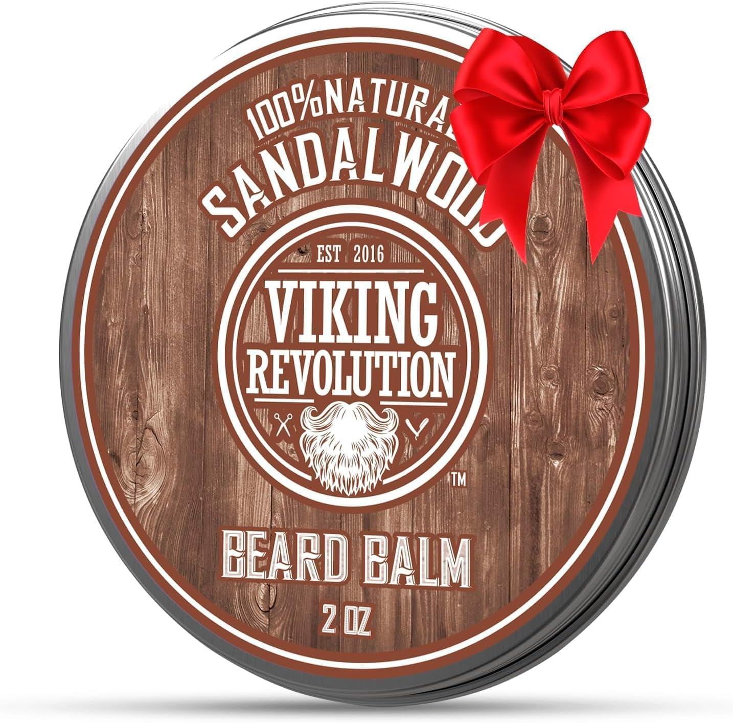 Viking Revolution - Beard Balm - Argan & Jojoba Oils - Styles, Strengthens & Softens - Gifts for Men - Sandalwood - 57 G image number 2