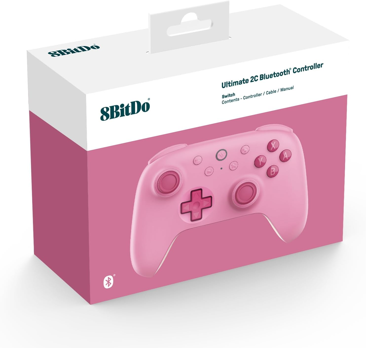 8Bitdo Ultimate 2C Bluetooth Controller for Switch, Wireless Controller with 6-Axis Motion Control, Rumble Vibration, Refined D-Pad and Bumpers, and Hall Effect Joysticks (Pink) - Pink image number 4