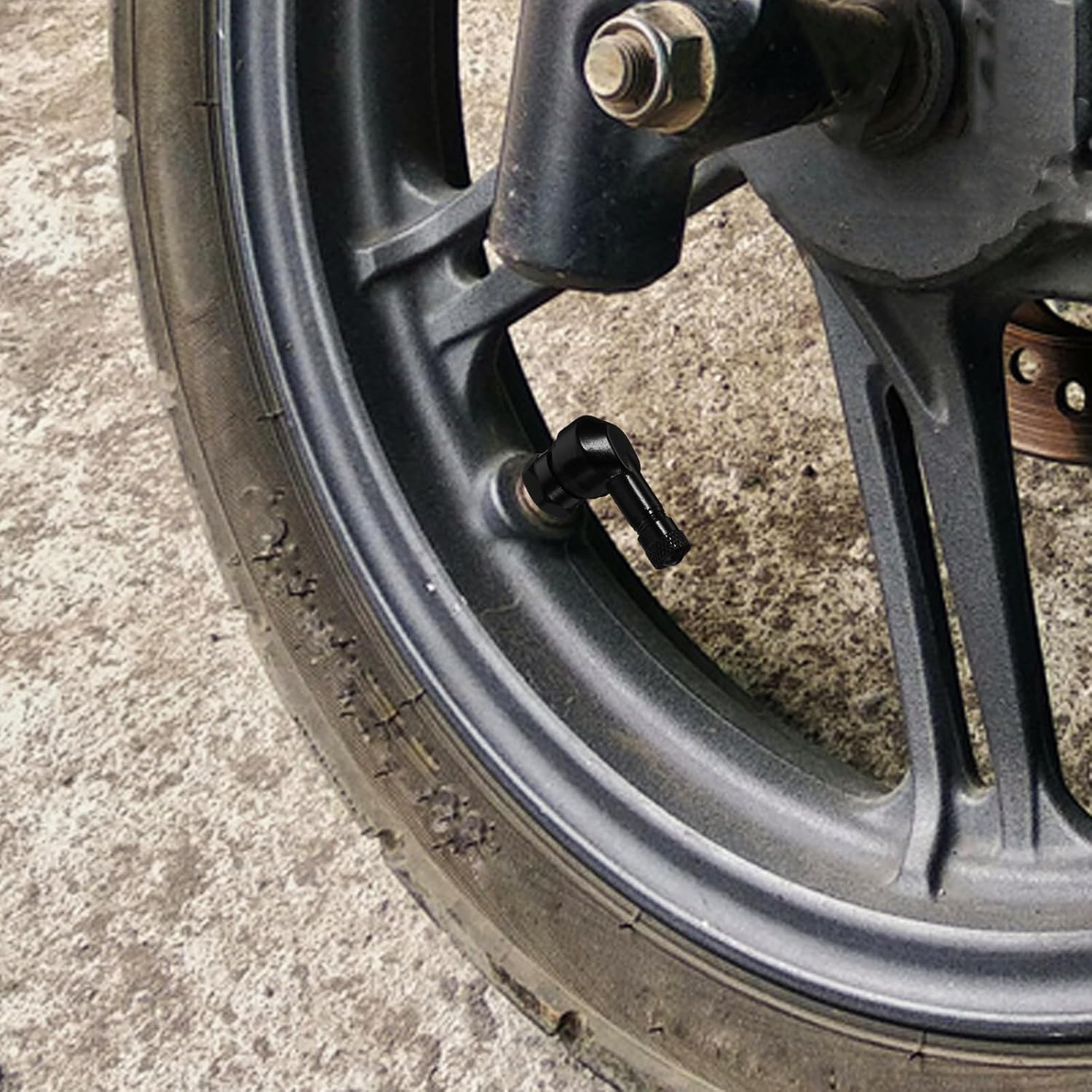 Hohopeti 2Pcs Angle Tire Valve Stem Caps Motorbike Valve Covers Dirt and Water Resistant Replacement Tyre Accessories for Motorcycles image number 3