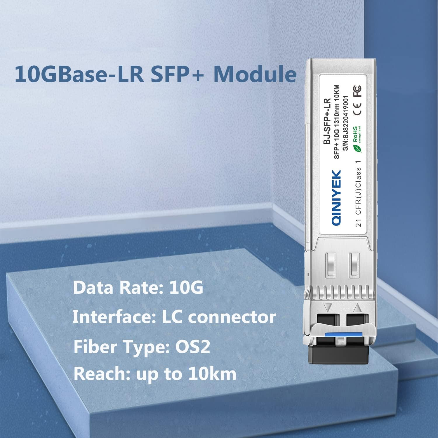 2Pack 10Gbase-Lr SFP+ Transceiver, 10G Singlemode SFP+ Duplex LC Module,Compatible for Cisco SFP-10G-LR, Ubiquiti Uf-Sm-10G,Meraki , Mikrotik, Supermicro, Netgear,Smf,1310Nm,10Km,Ddm image number 5