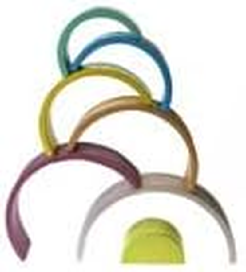 Kaper Kidz Calm & Breezy Wooden Rainbow Vintage Stacking Toy image number 1