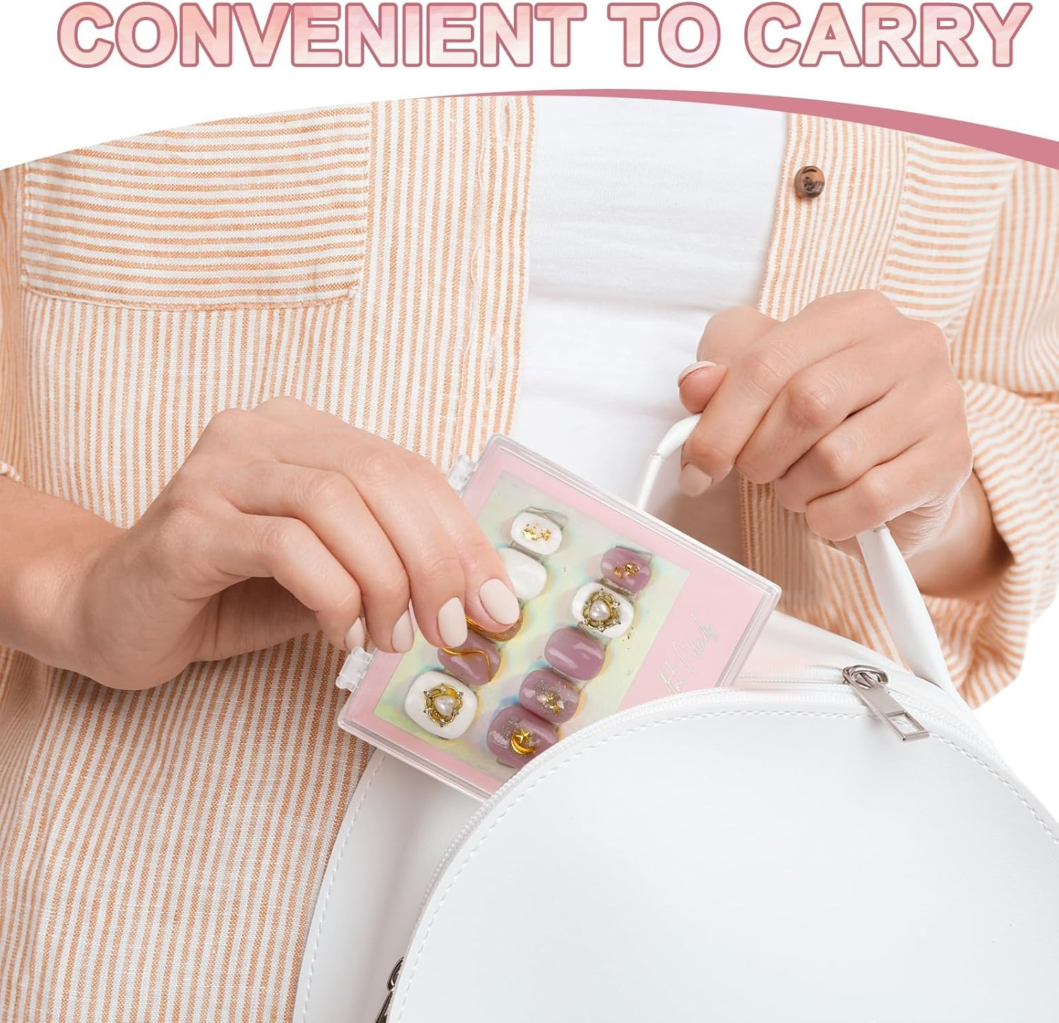 Cloudtrip 15 Pcs Large (8 X 8Cm) Press on Nail Packaging Storage Box and 60Pcs Adhesive Tabs - Acrylic Organizer Case for Artificial Nail for Nail Business Supplies (Clear 15 Pack) image number 6