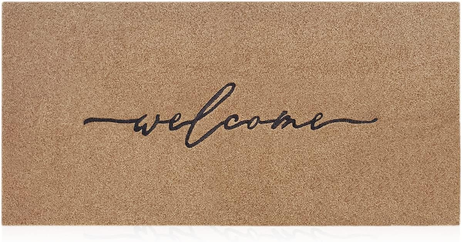 AAZZKANG Extra Large Doormat 120 X 45 Cm Outdoor Welcome Rug with Durable Non Slip Rubber Backing Ultra Absorb Mud Front Door Mat for Entryway,High Traffic Areas