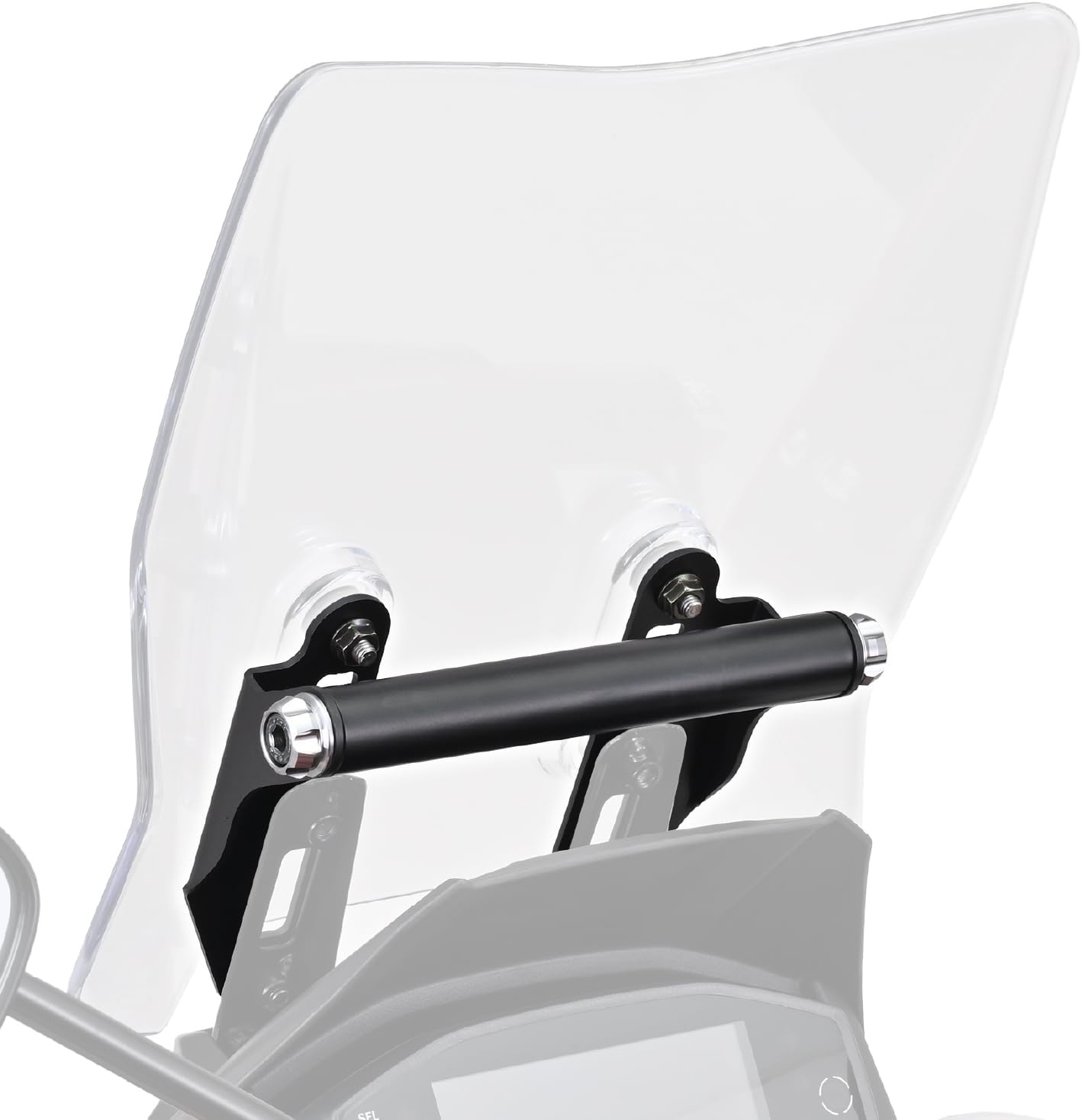 Daytona 42902 Motorcycle Screen with Clamp Bar for Vstrom 250SX (23) Exclusive Screen Offset Bracket Ash Silver