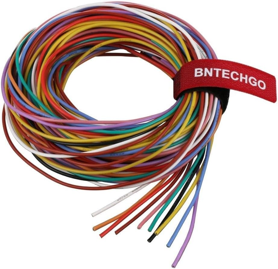 BNTECHGO 20 Gauge Silicone Wire Kit Ultra Flexible 10 Color High Resistant 200 Deg C 600V Silicone Rubber Insulation 20 AWG Silicone Wire 100 Strands of Tinned Copper Wire Stranded Wire Model image number 2