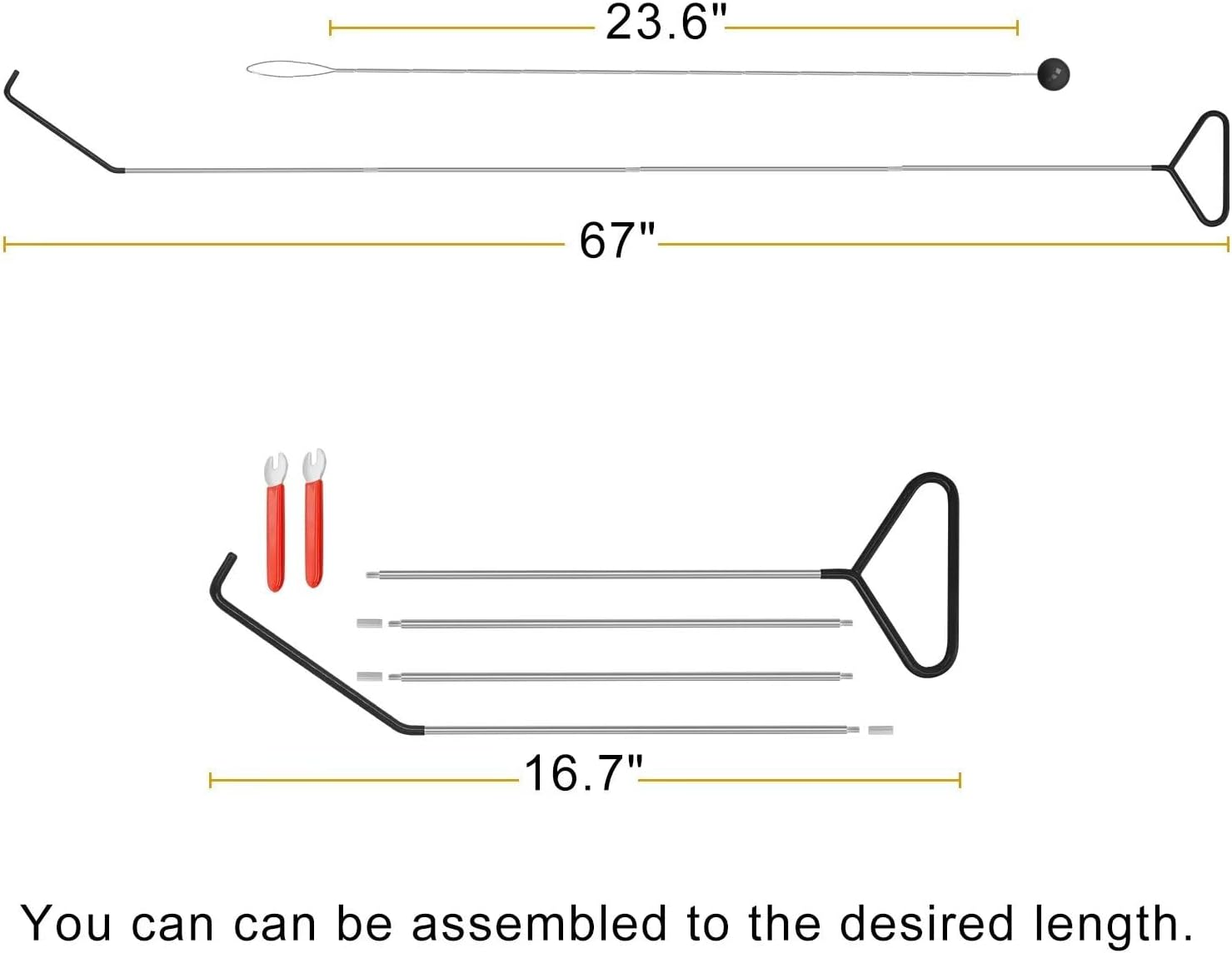Biudniyll Long Reacher Grabber for Car Emergency Tool Heavy Duty Button Master image number 5