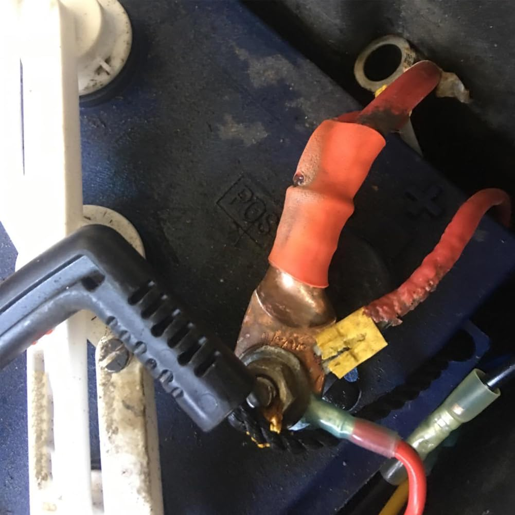 Ampper Heavy Duty Copper Wire Lugs, UL Eyelets Ring Crimp Copper Terminal Connectors for Battery Cable Ends and More (2 Awg, 3/8" Ring, 10 Pcs) image number 4