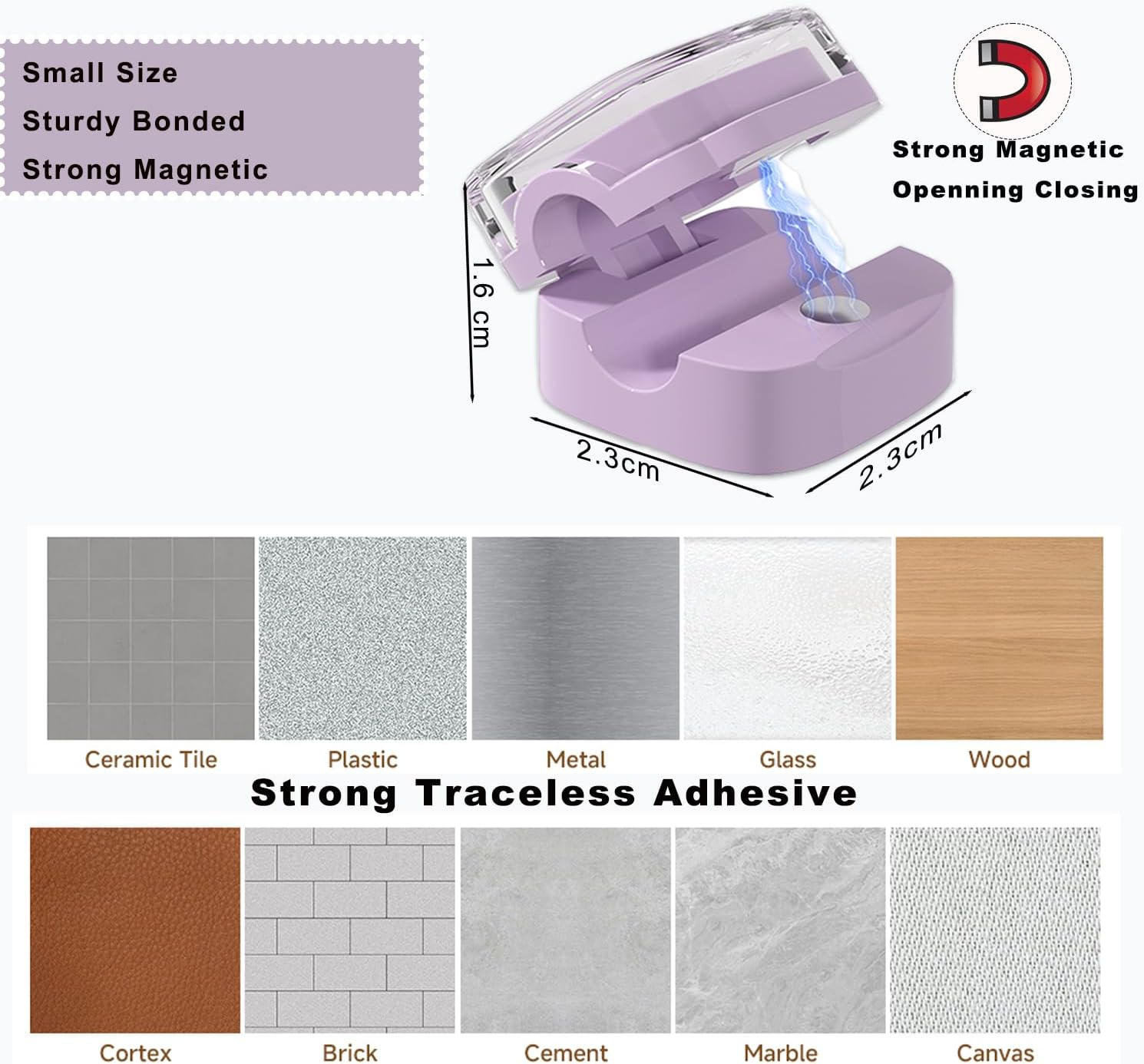 12 Pack Magnetic Cable Organise, Adhesive Cable Management Clips Holder, Wire Holder Keeper Organizer, Phone USB Charger Cable Holder, Wire Cord Management for Wall Car Desktop Nightstand-Mix Color