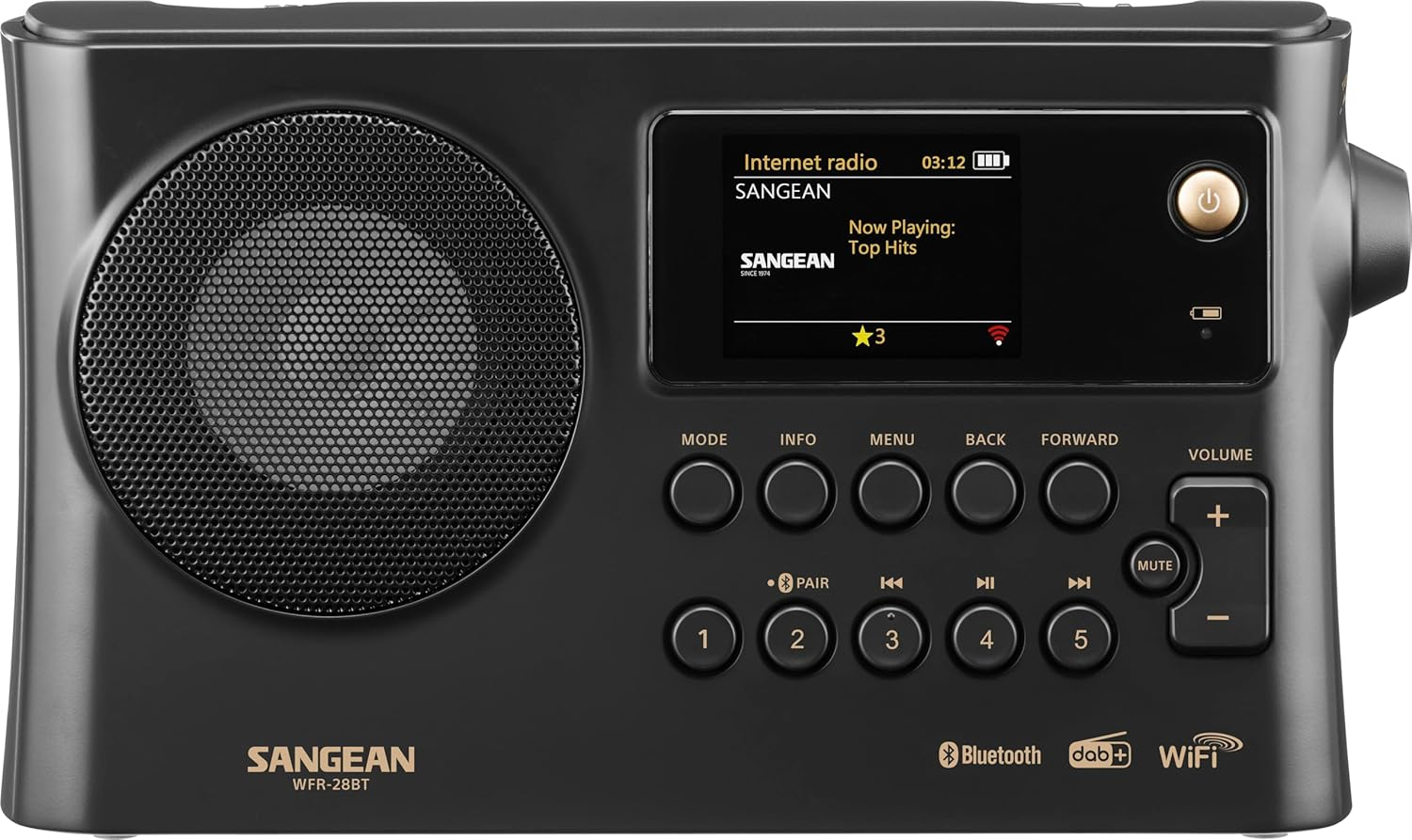 Sangean WFR-28BT Black image number 3