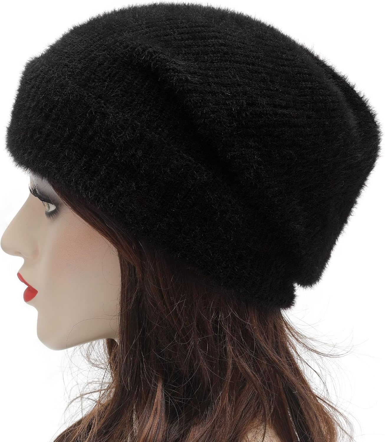 ZLYC Unisex Winter Stretch Beanie Hat Warm Ribbed Knit Skull Cap image number 2