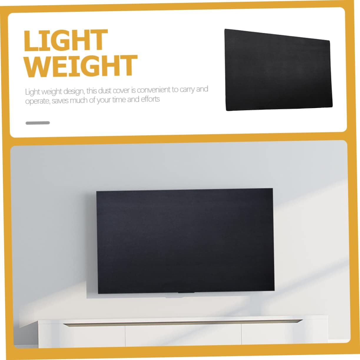 KONTONTY Elastic Fabric Tv Dust Cover Weatherproof Monitor Cover for Tv Outdoor image number 1