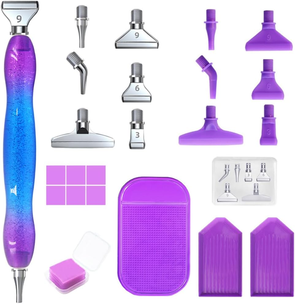 24 Pcs Diamond Paint Pens Kits, Screw Thread Tips Diamond Paint Pen 5D Diamond Paint Accessories Tools for DIY Craft image number 4